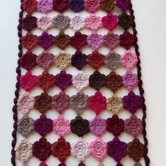 Sophie Digard Multicolor Wool Floral Crochet Scarf OS - Picture 8 of 11